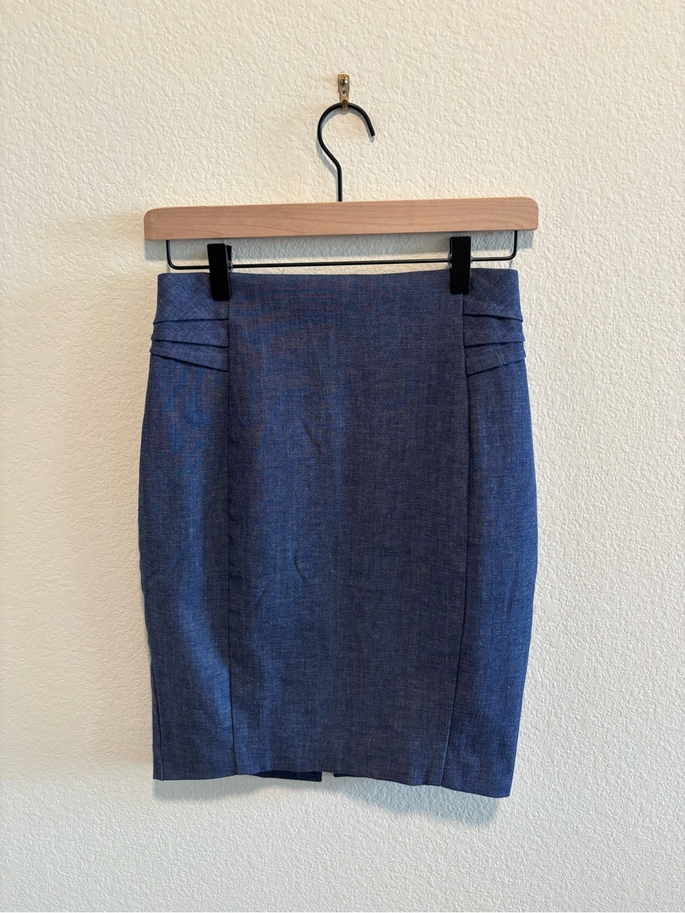 Classic Navy denim Pencil Skirt - Sleek Professional Style